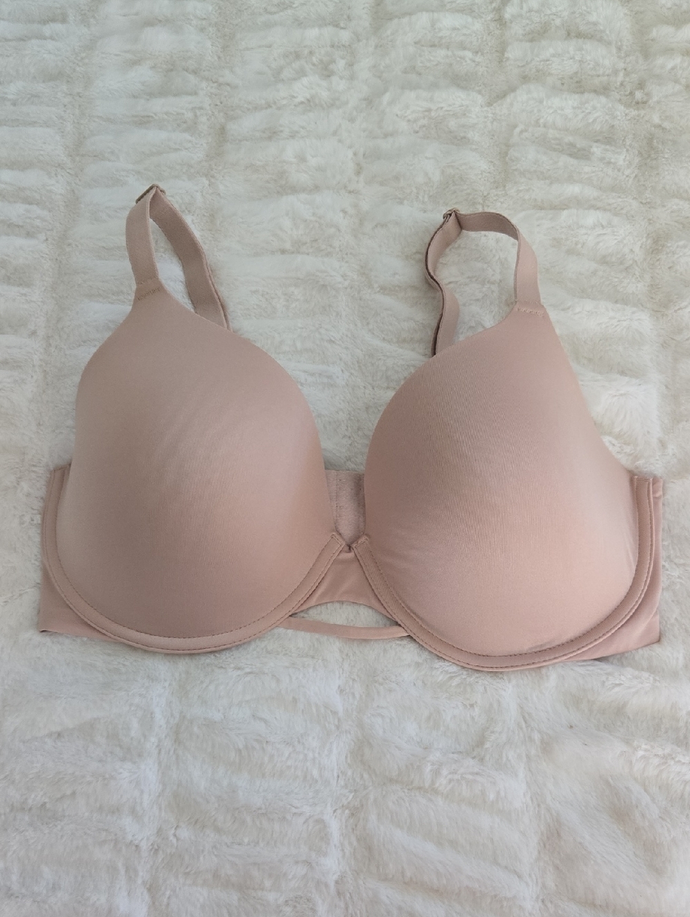 Hanes Smooth Light Nude T-Shirt Bra Sized As L+